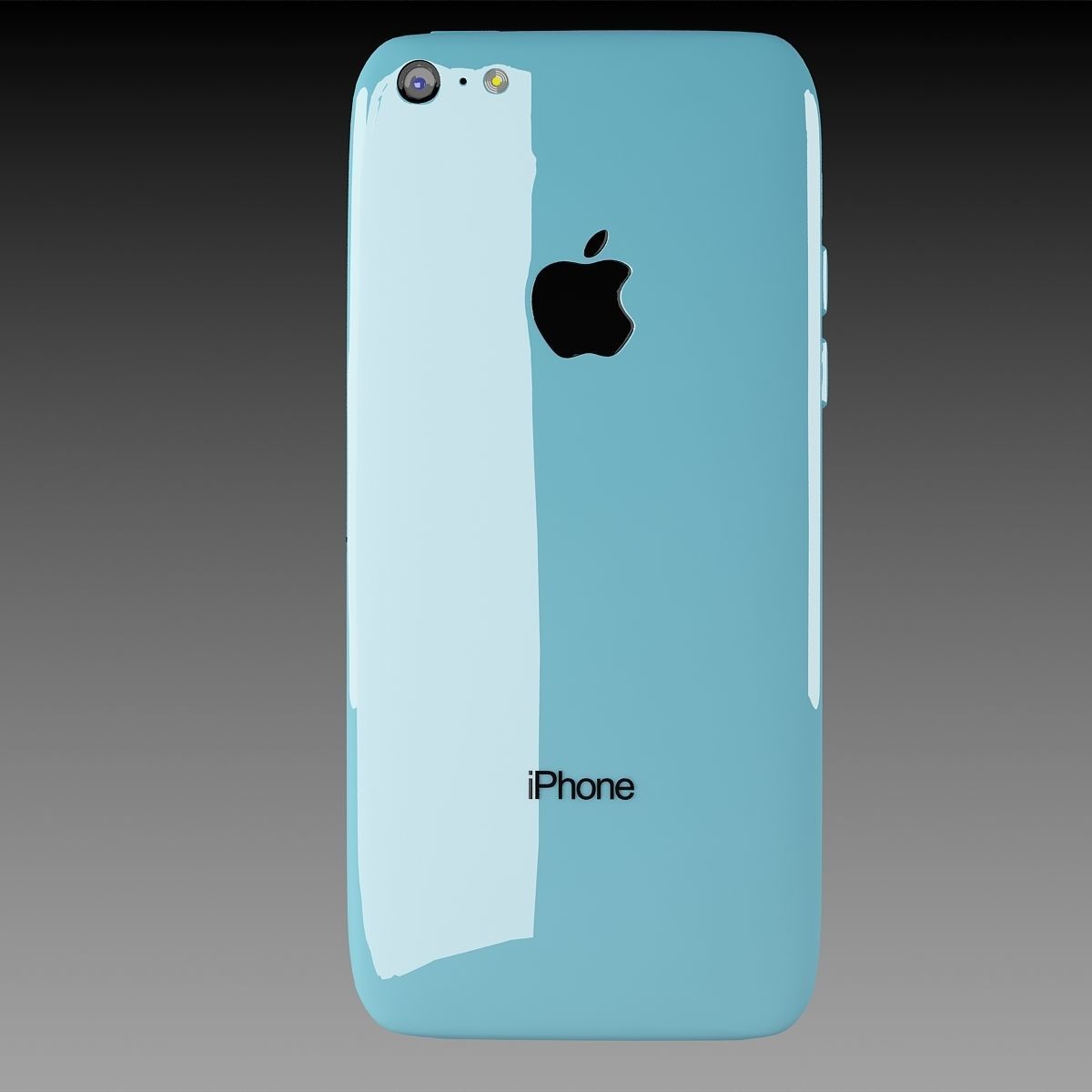 Apple iPhone 5c Blue 3D model_4