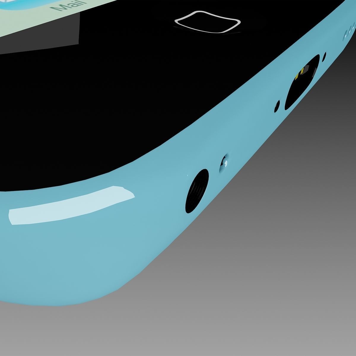 Apple iPhone 5c Blue 3D model_12