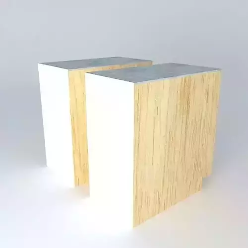 Counter-top-Cabinets two wooden cubes