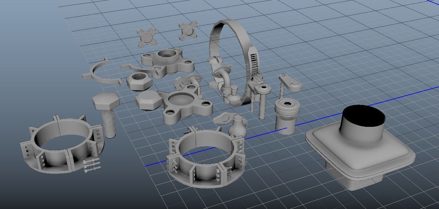 Jet Engine High Poly Model 3D model_7