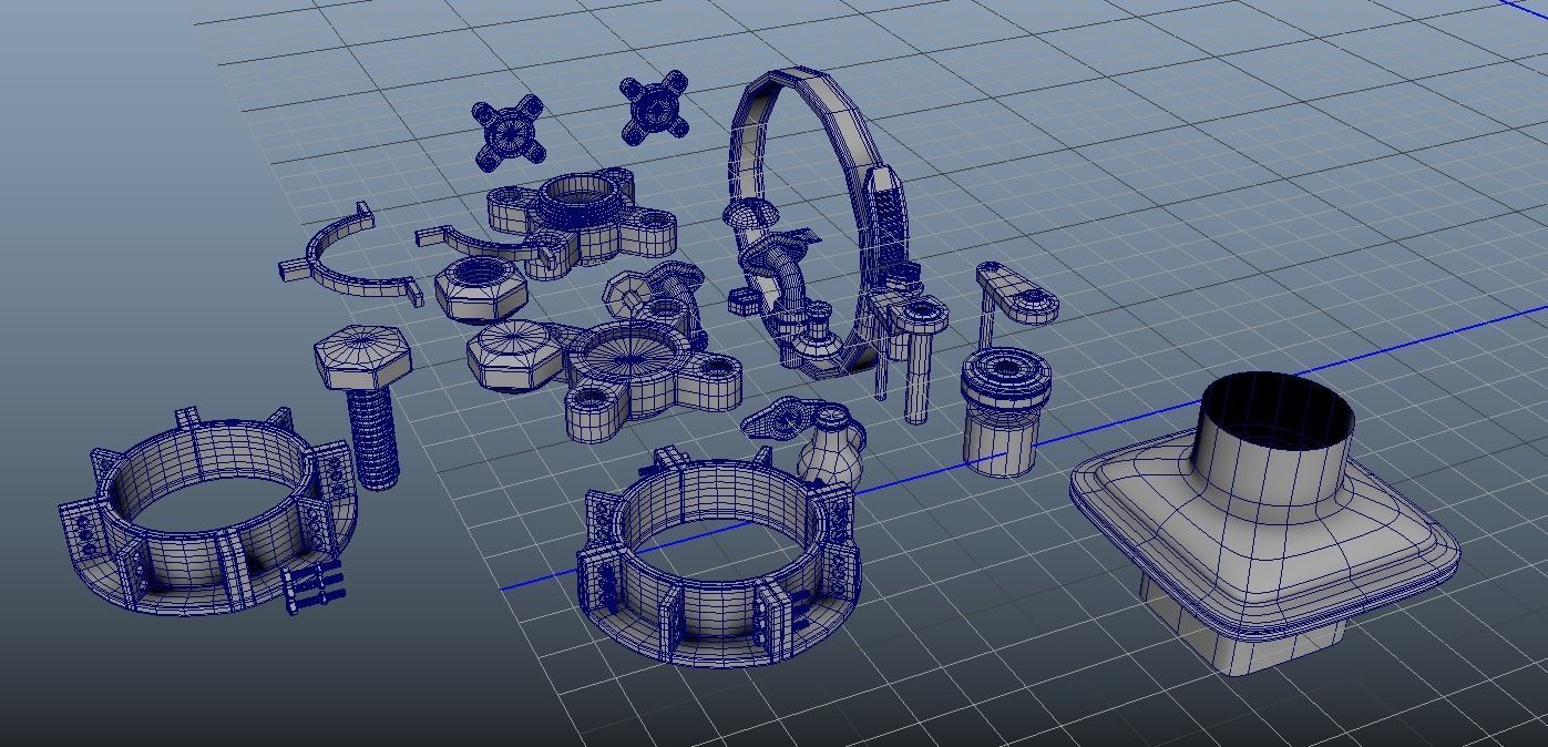 Jet Engine High Poly Model 3D model_8