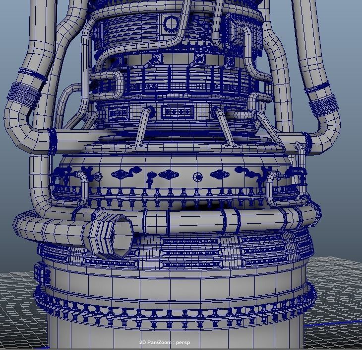 Jet Engine High Poly Model 3D model_6