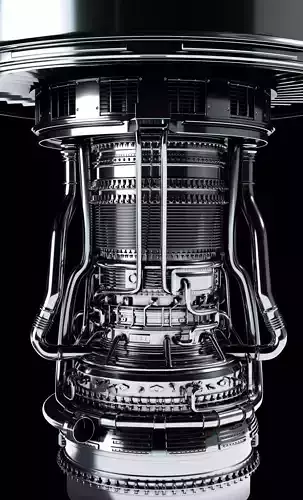 Jet Engine High Poly Model 3D model Jet Engine High Poly Model 3D model