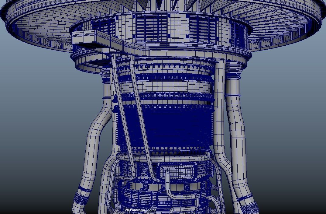 Jet Engine High Poly Model 3D model_5