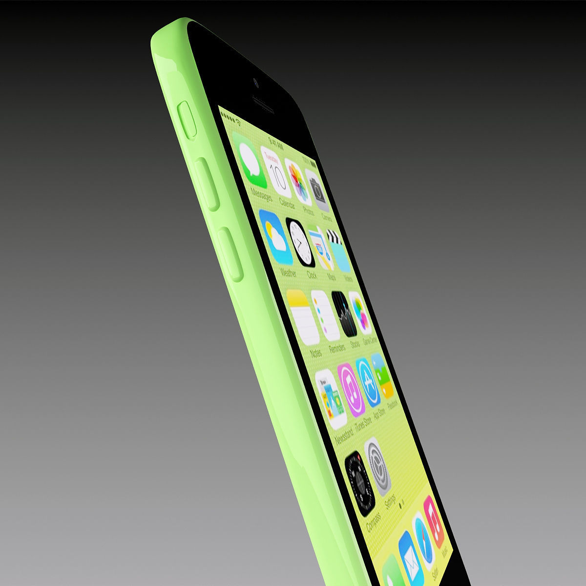 Apple iPhone 5c Green 3D model_8