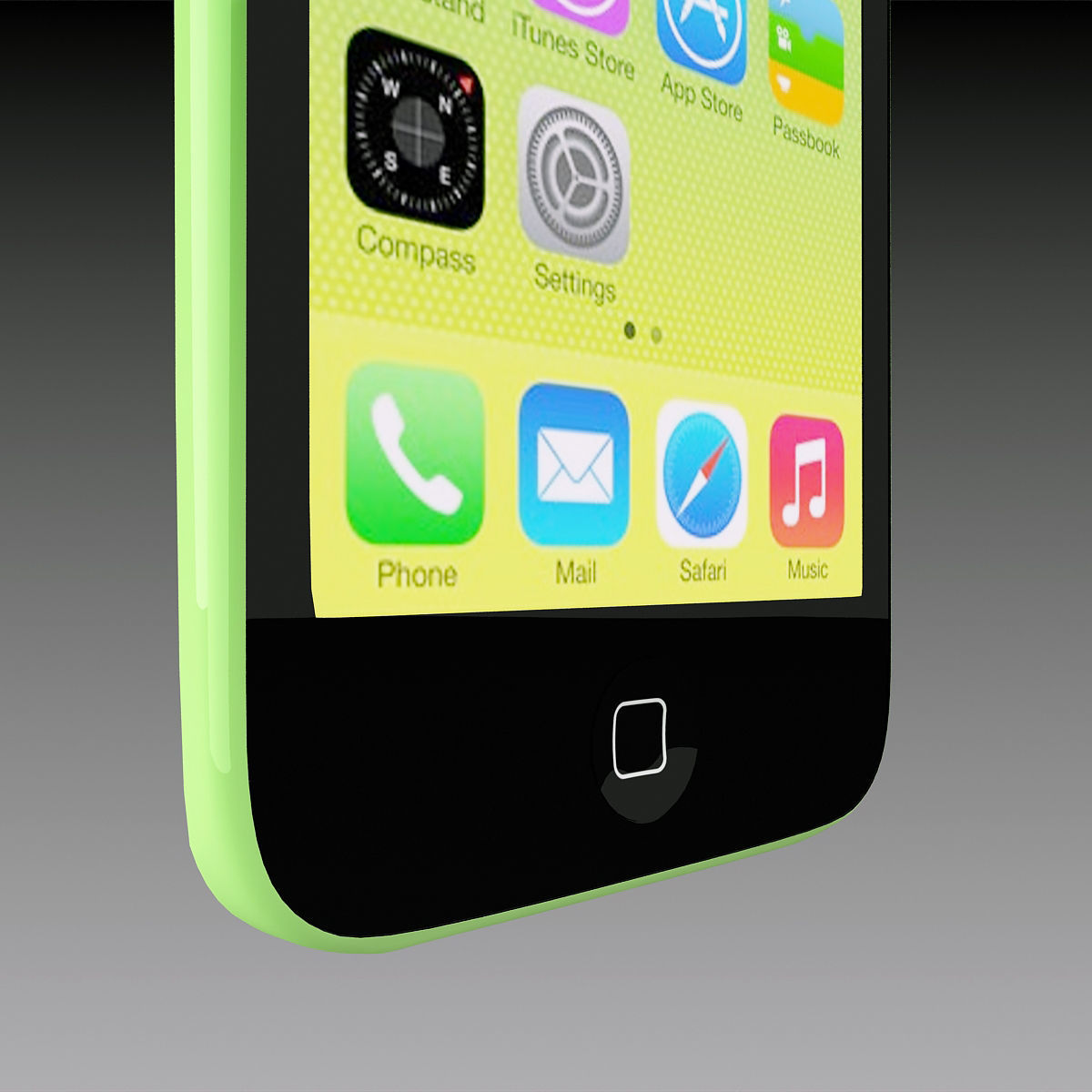 Apple iPhone 5c Green 3D model_10