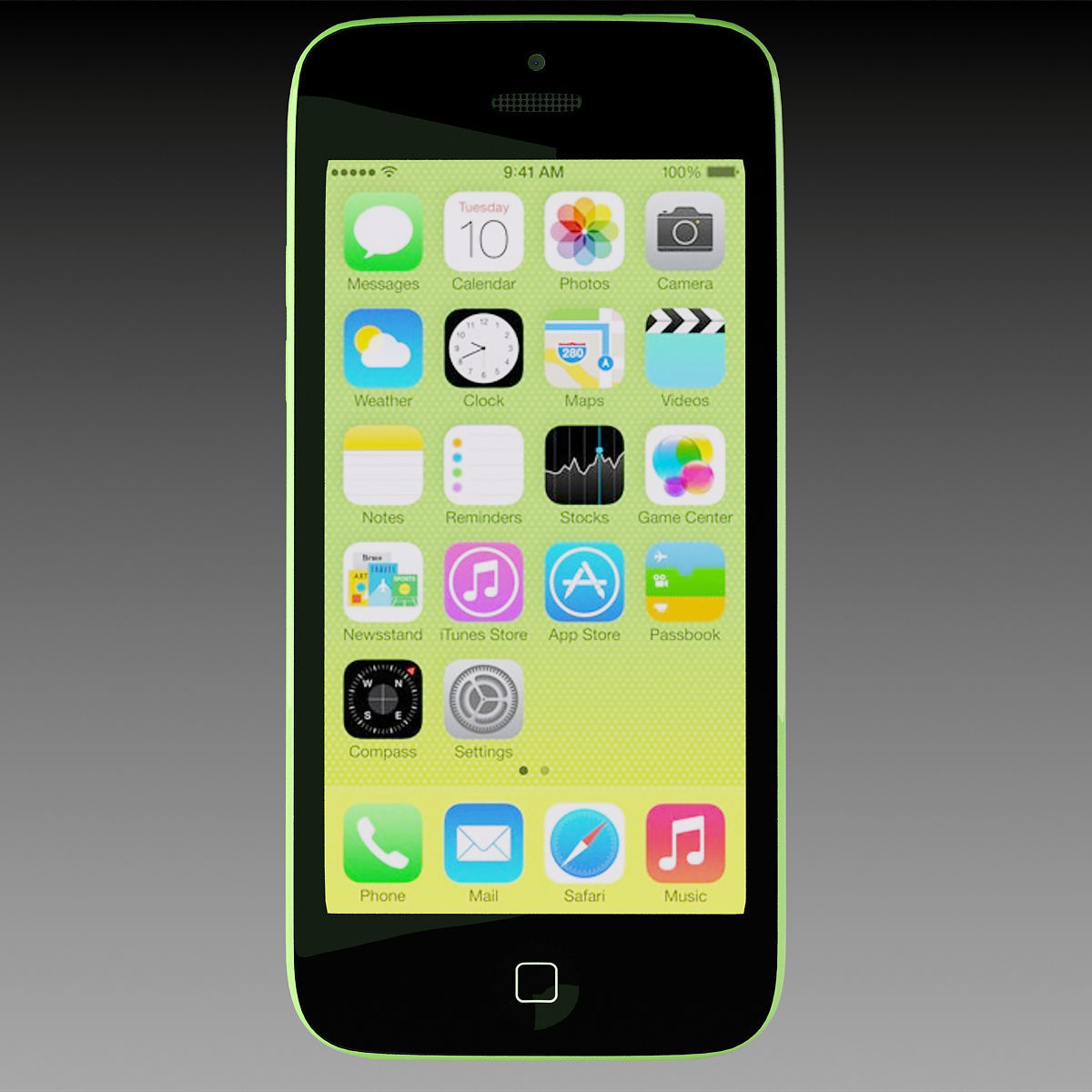 Apple iPhone 5c Green 3D model_3