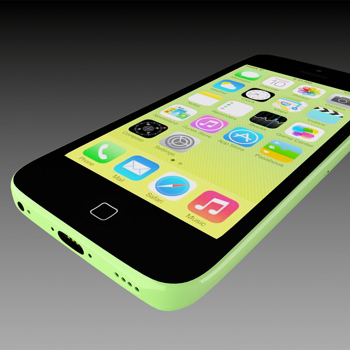 Apple iPhone 5c Green 3D model_11