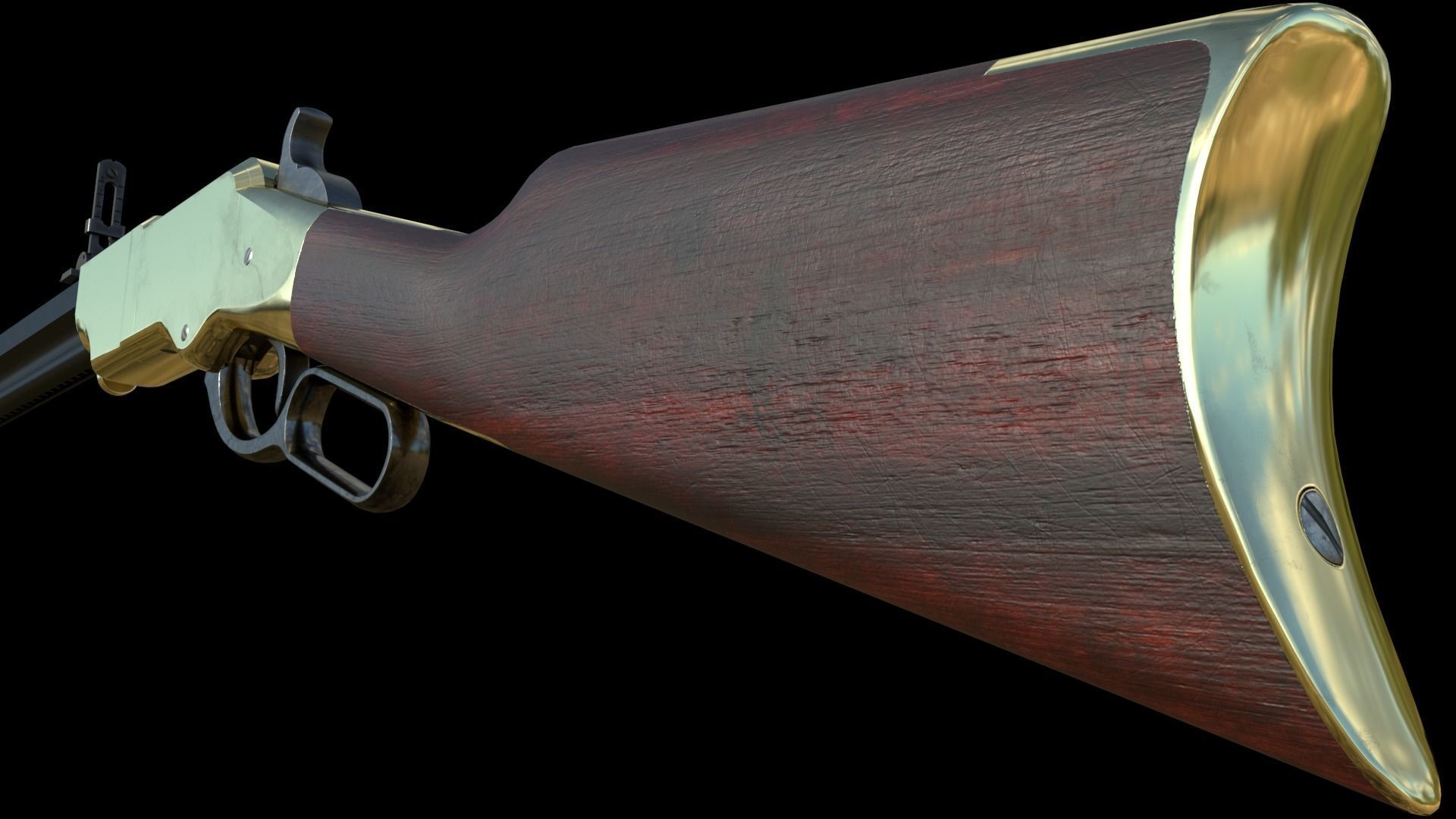 Henry Rifle 1860 Low-poly 3D model_18