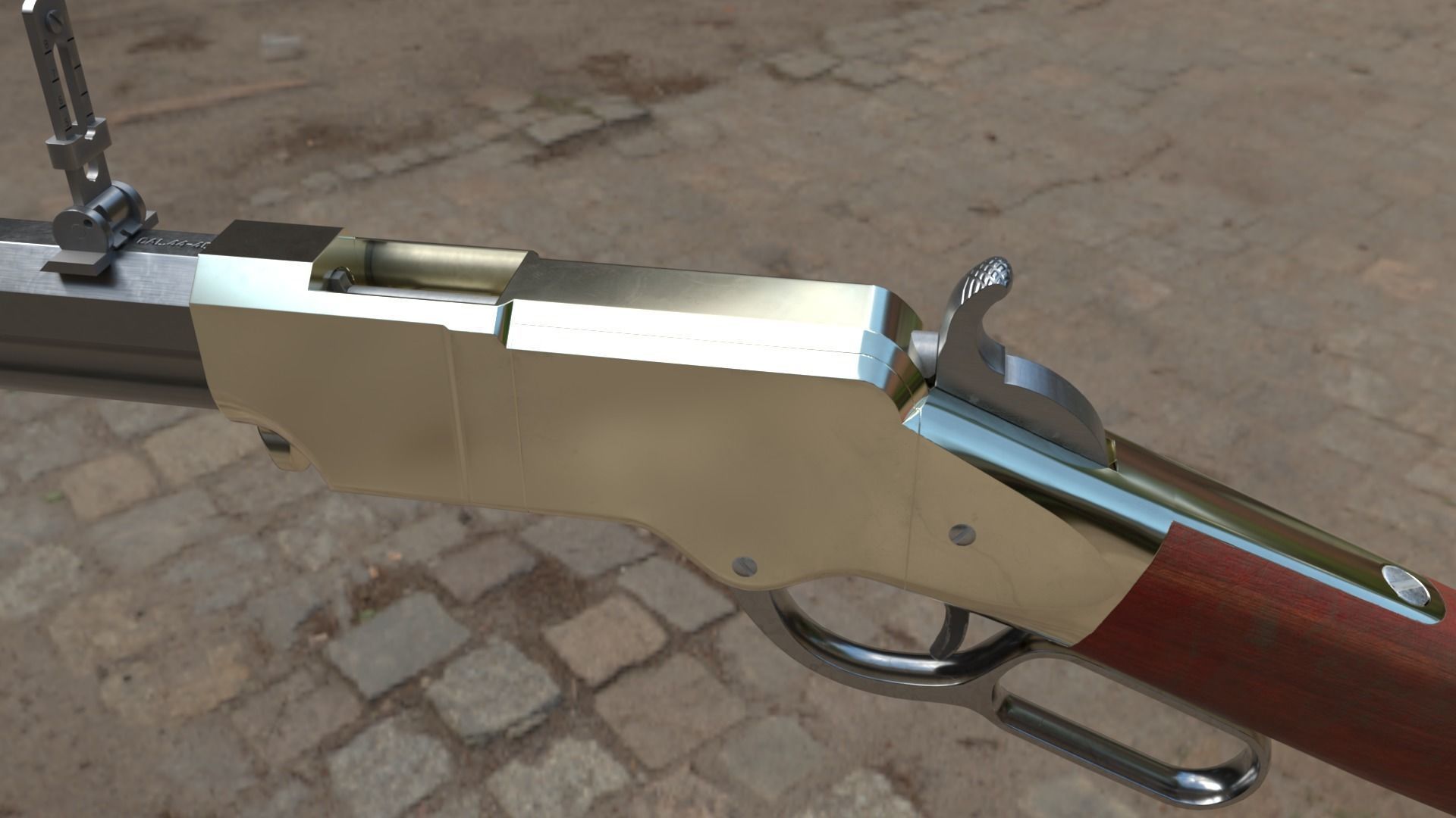 Henry Rifle 1860 Low-poly 3D model_23