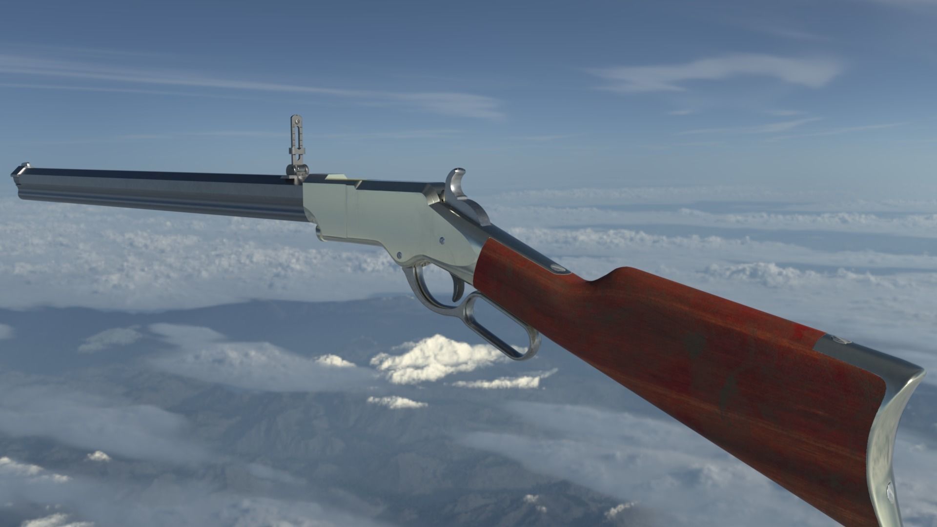 Henry Rifle 1860 Low-poly 3D model_24