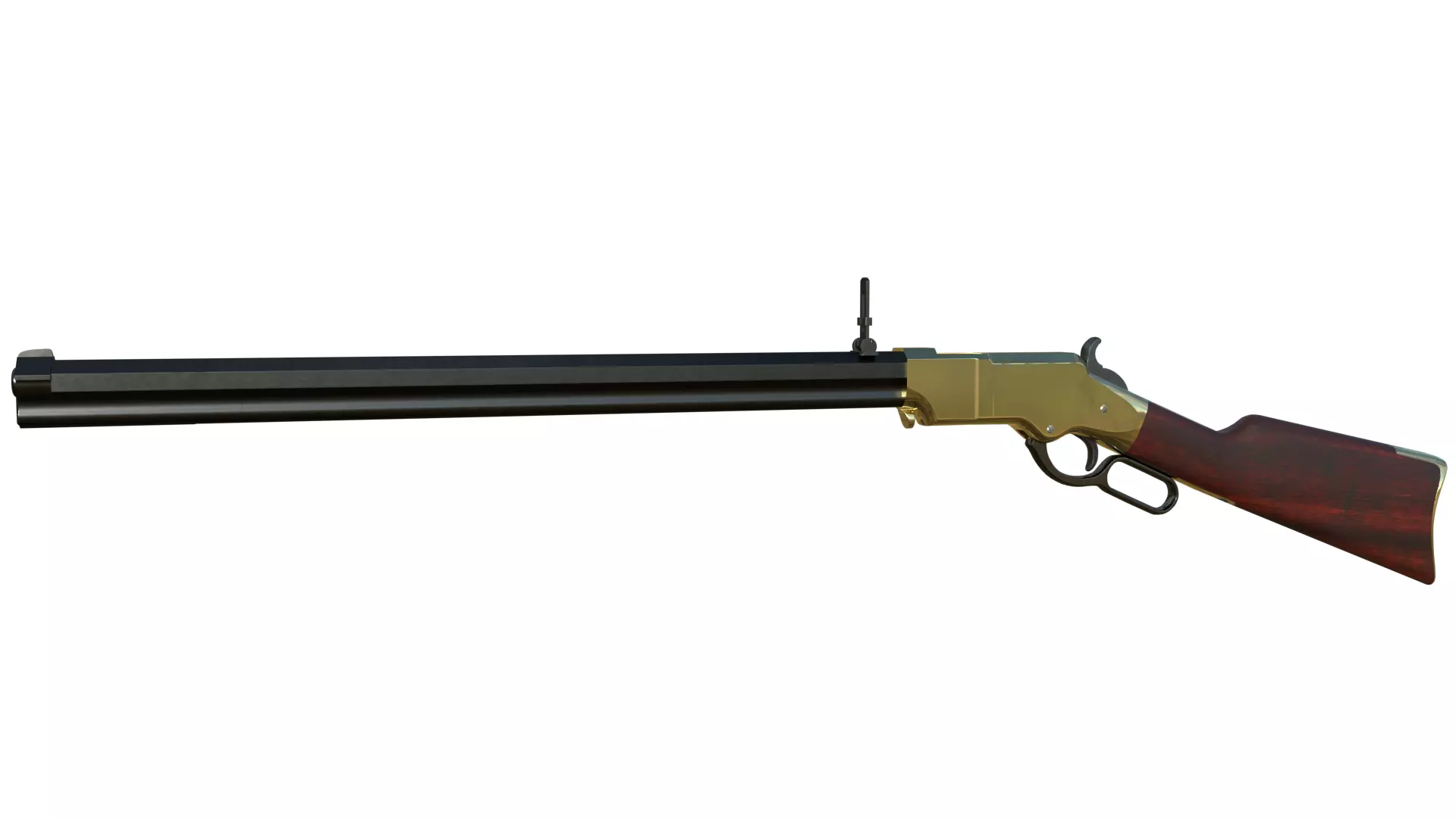Henry Rifle 1860 Low-poly 3D model_0