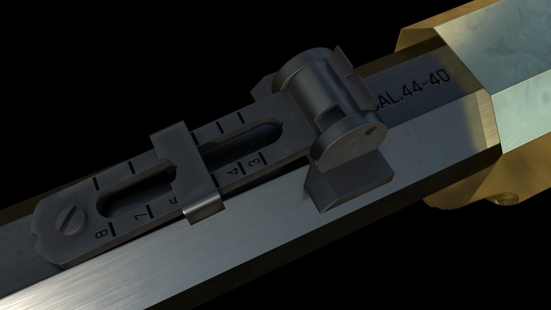 Henry Rifle 1860 Low-poly 3D model_15