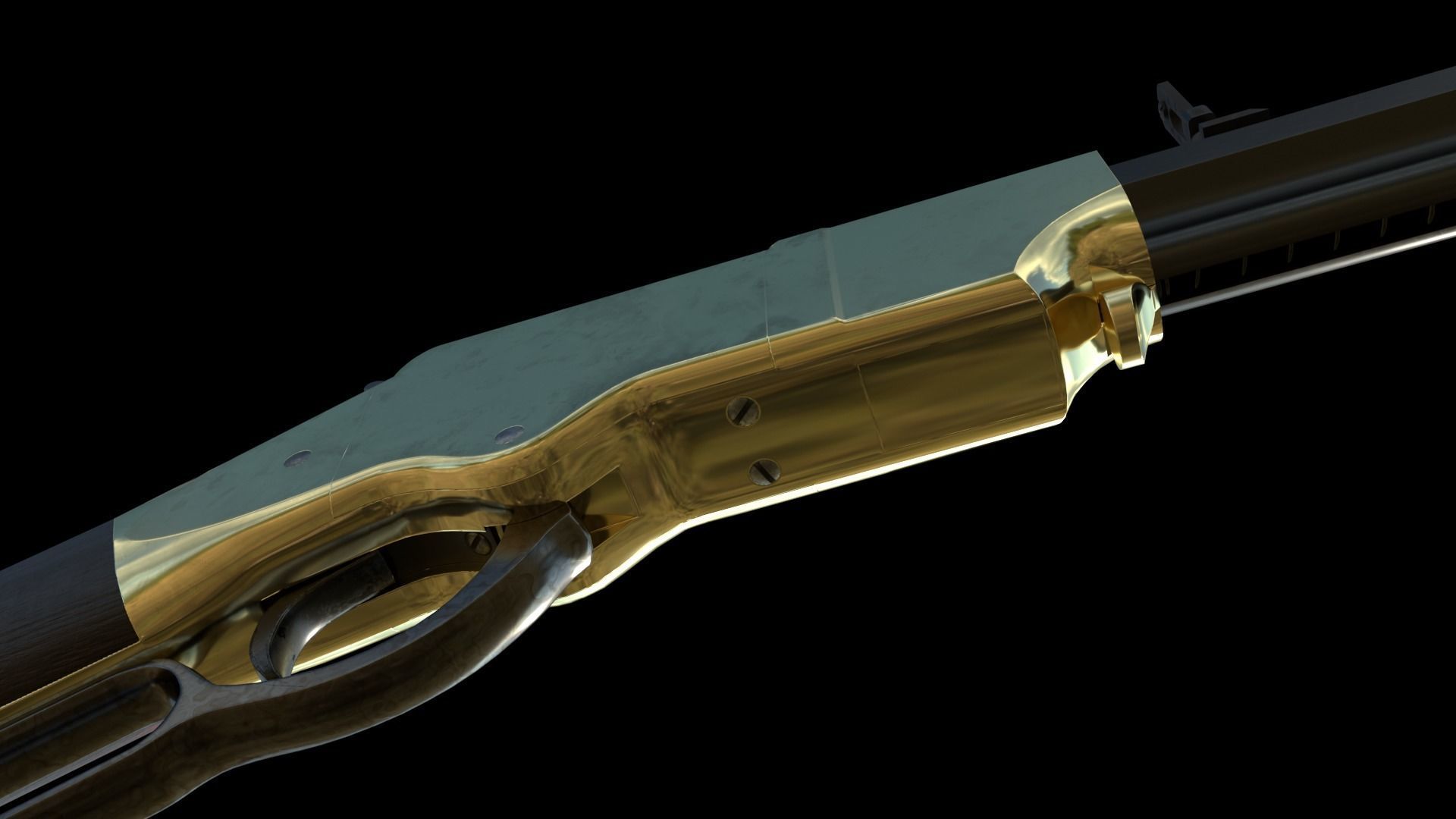 Henry Rifle 1860 Low-poly 3D model_19