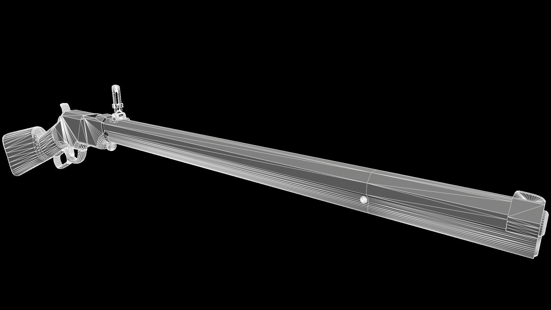 Henry Rifle 1860 Low-poly 3D model_26