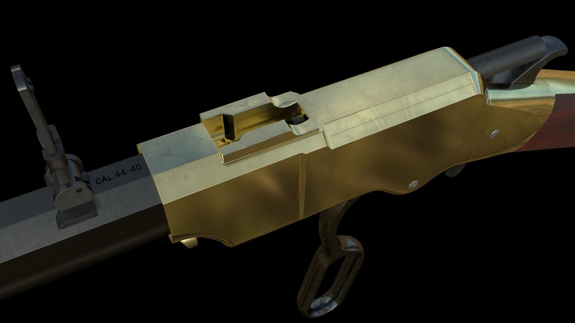 Henry Rifle 1860 Low-poly 3D model_8