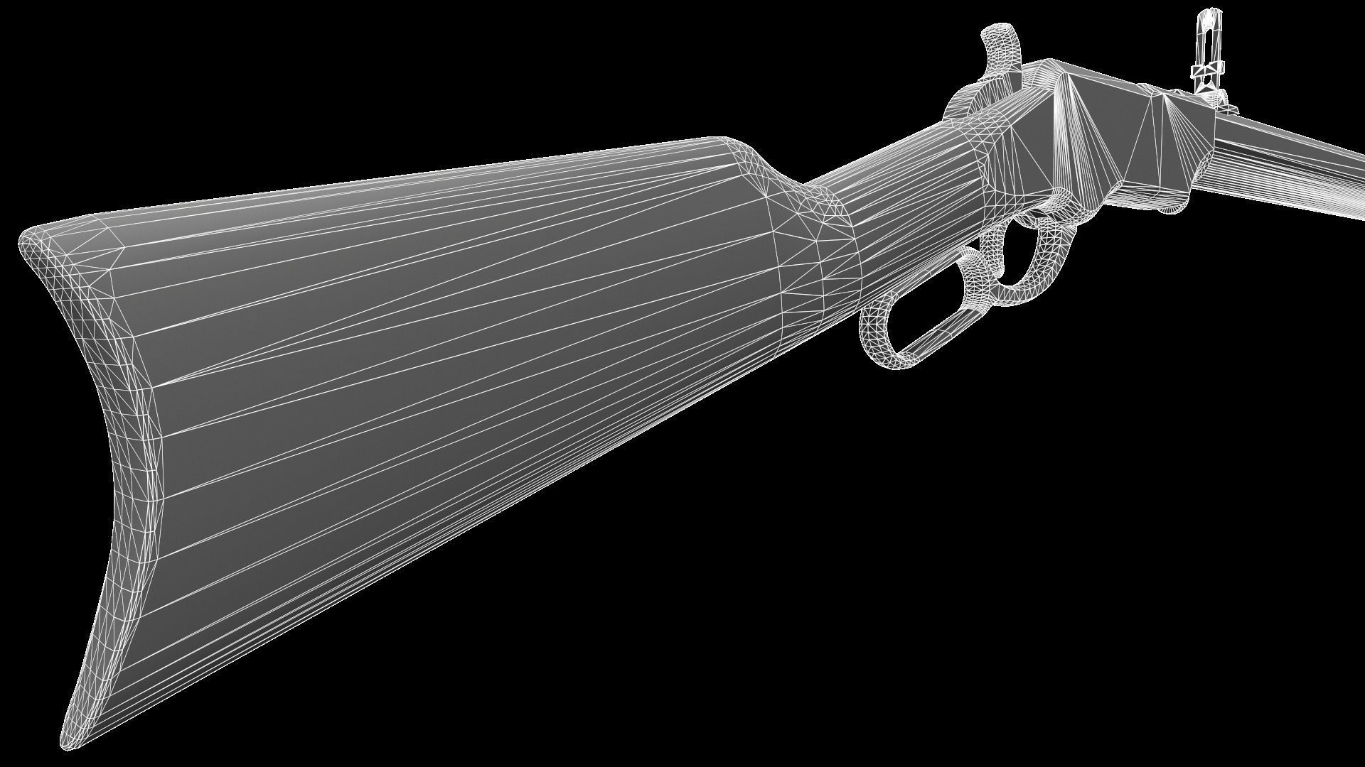 Henry Rifle 1860 Low-poly 3D model_27