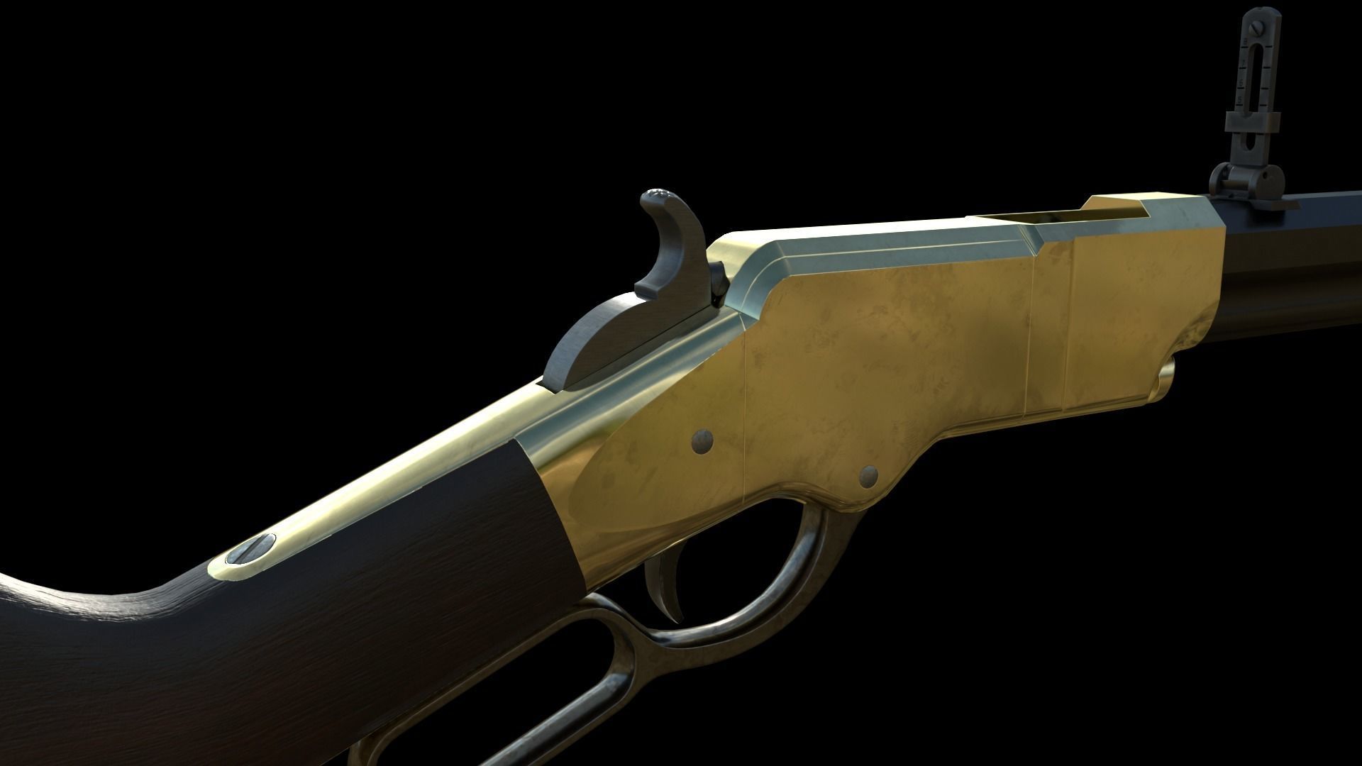 Henry Rifle 1860 Low-poly 3D model_7
