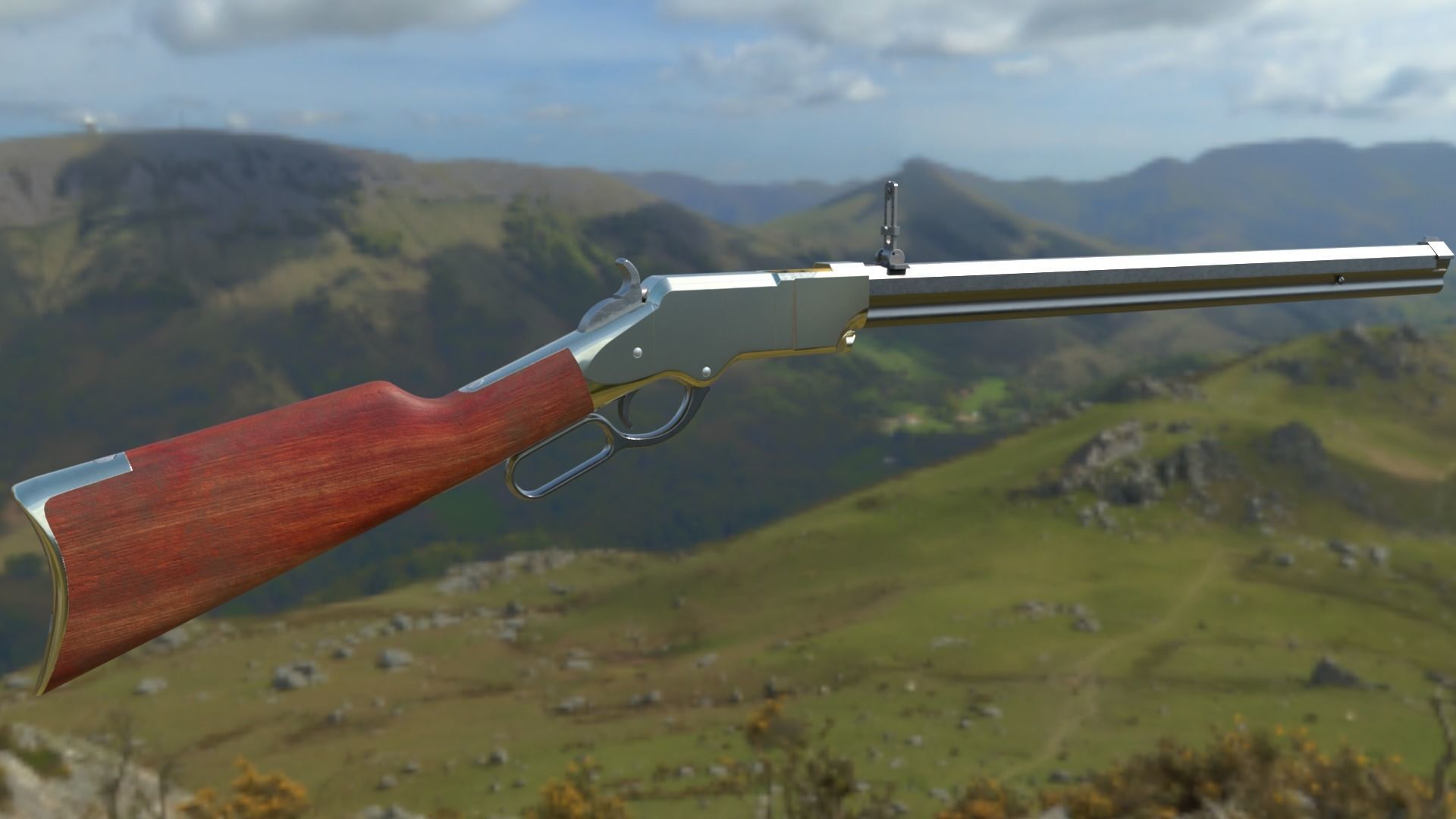 Henry Rifle 1860 Low-poly 3D model_20