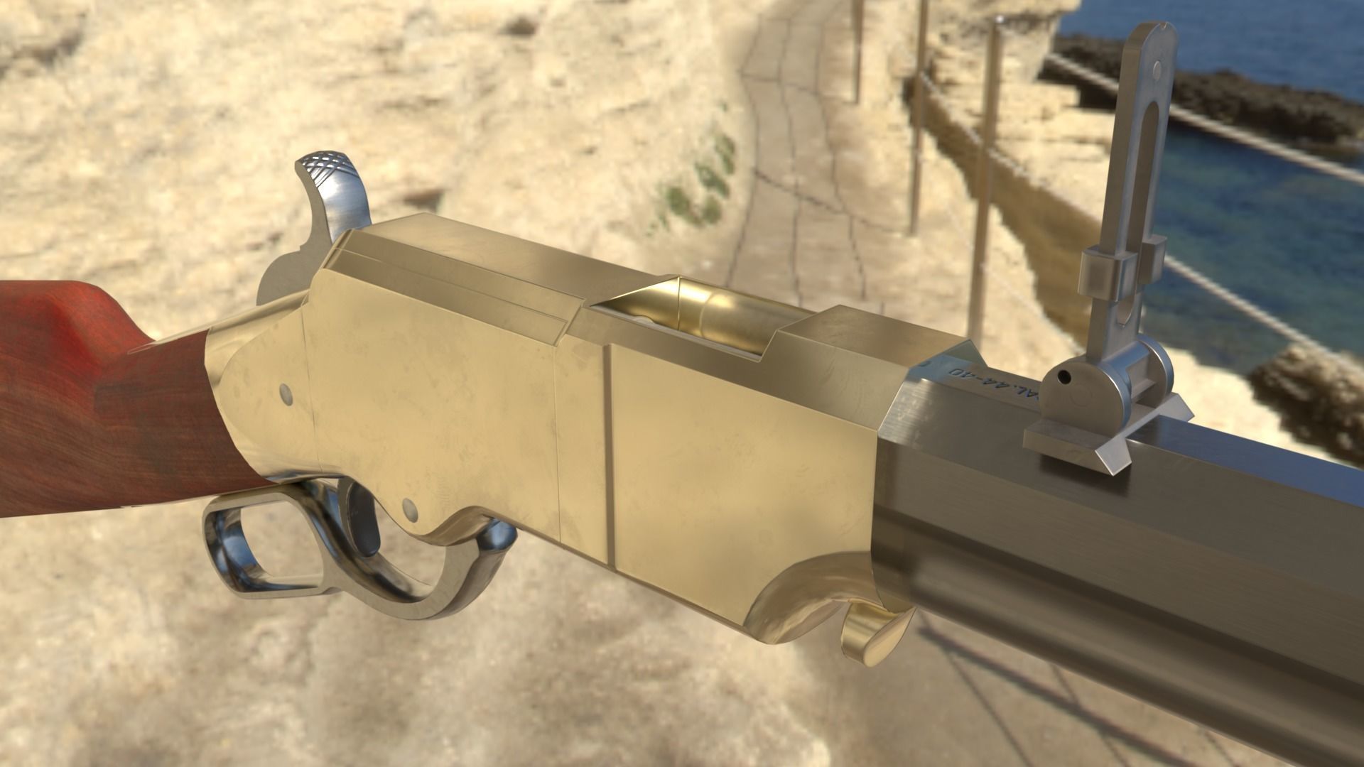 Henry Rifle 1860 Low-poly 3D model_21