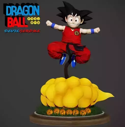 Son Goku Zbrush Dragon Ball 3D Figure