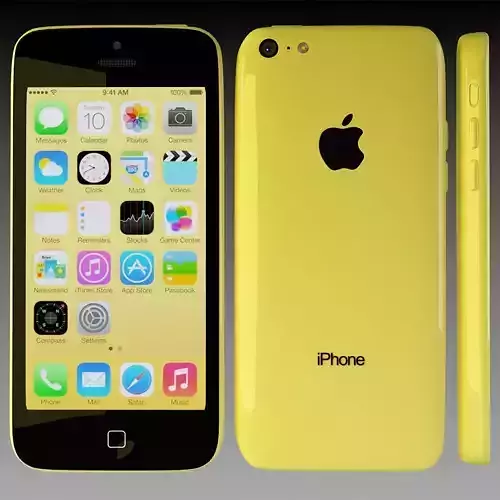 Apple iPhone 5c Yellow 3D model