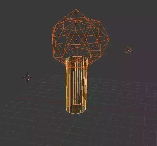 low poly tree sphere Free low-poly 3D model