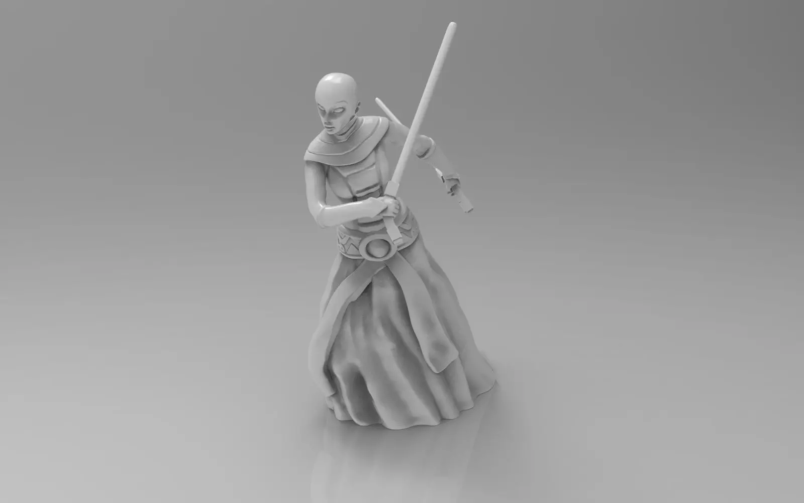 Female Space Assassin 3D print model_0