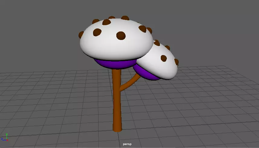 Candy tree Low-poly 3D model_0