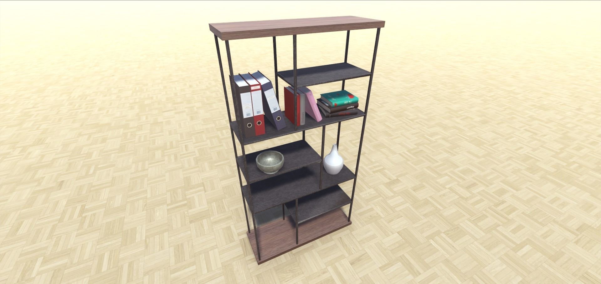 Shelf and Shelving Collection Low-poly 3D model_9