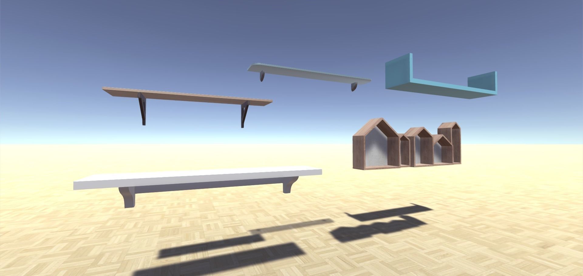 Shelf and Shelving Collection Low-poly 3D model_5