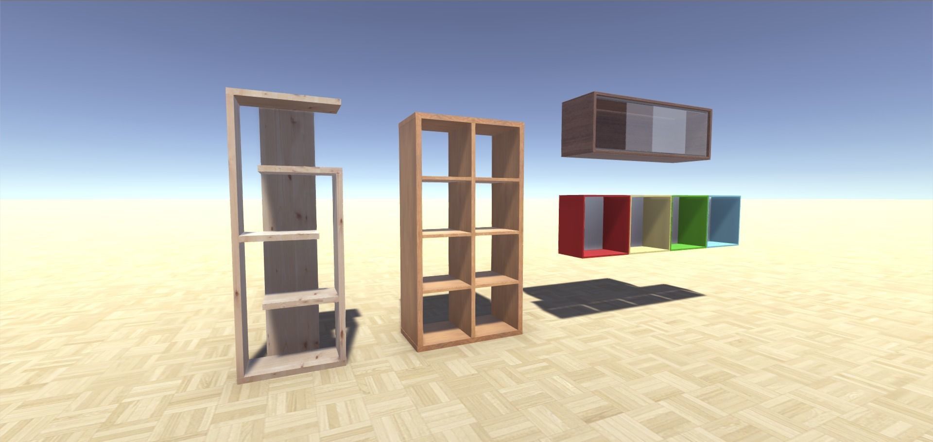 Shelf and Shelving Collection Low-poly 3D model_8