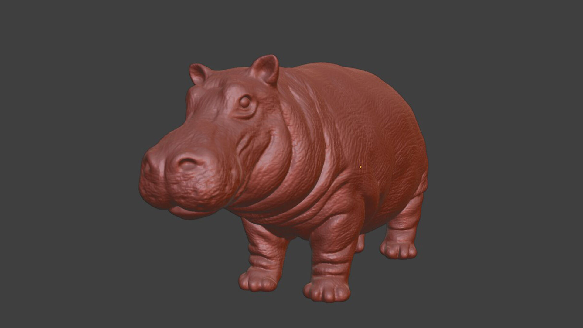 Realistic Hippo Toy 3D print model_7