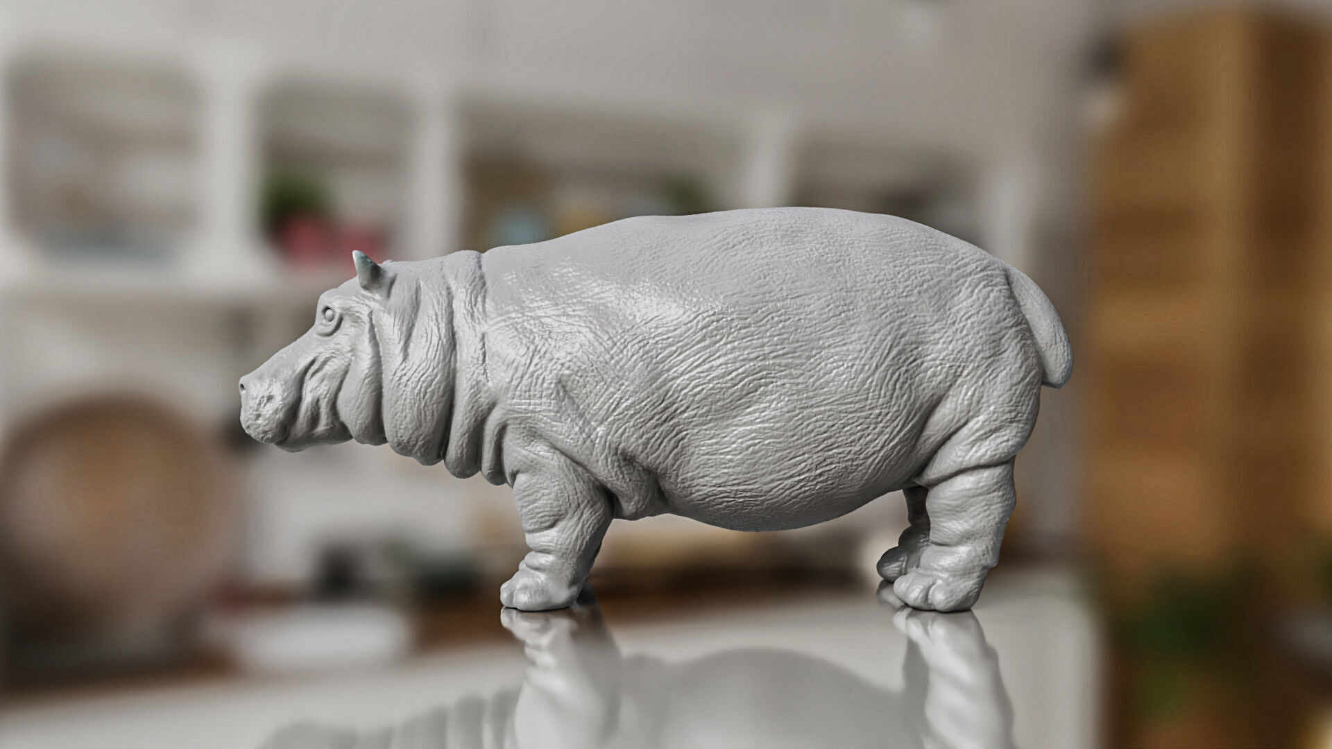 Realistic Hippo Toy 3D print model_5