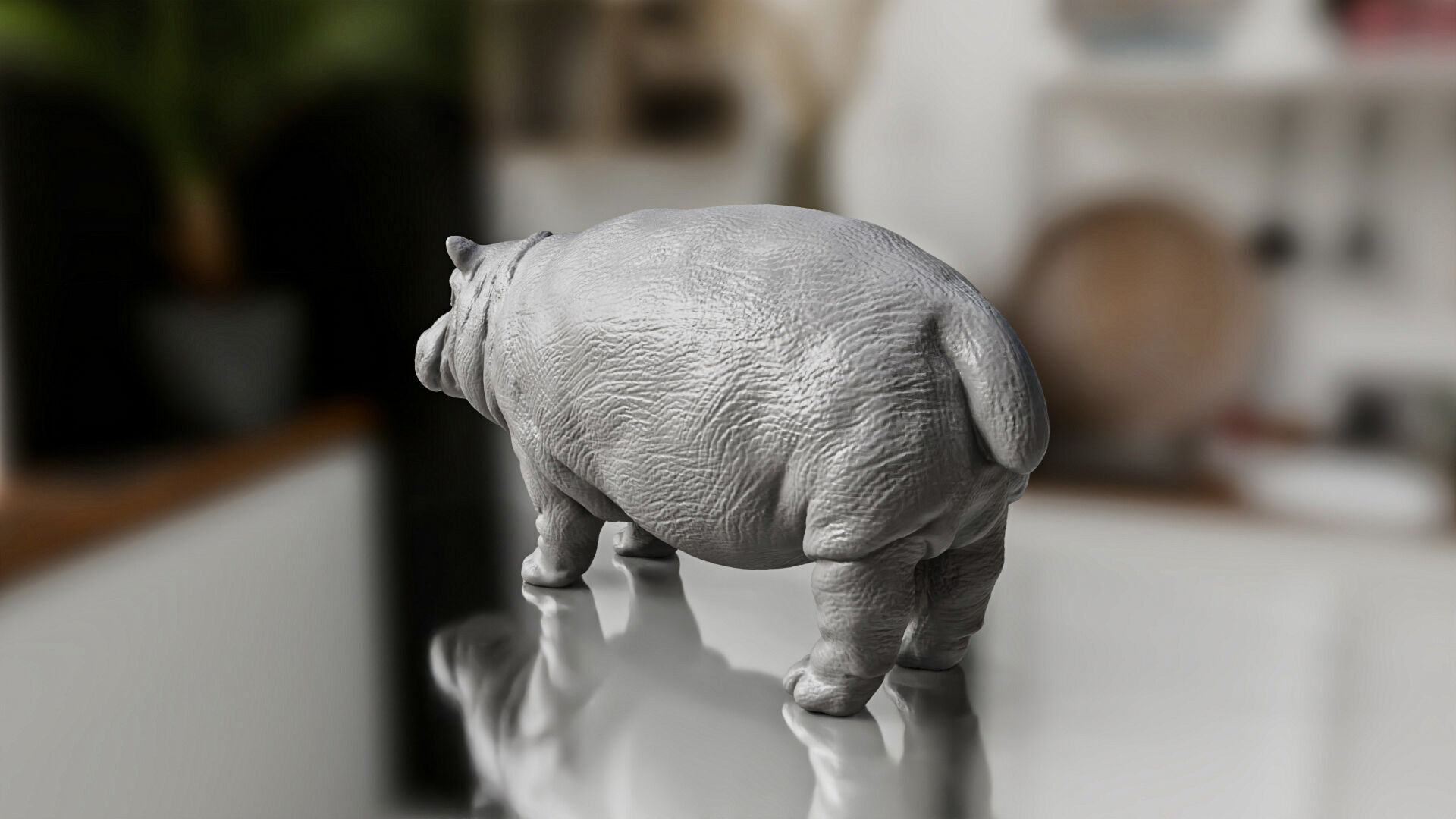 Realistic Hippo Toy 3D print model_4
