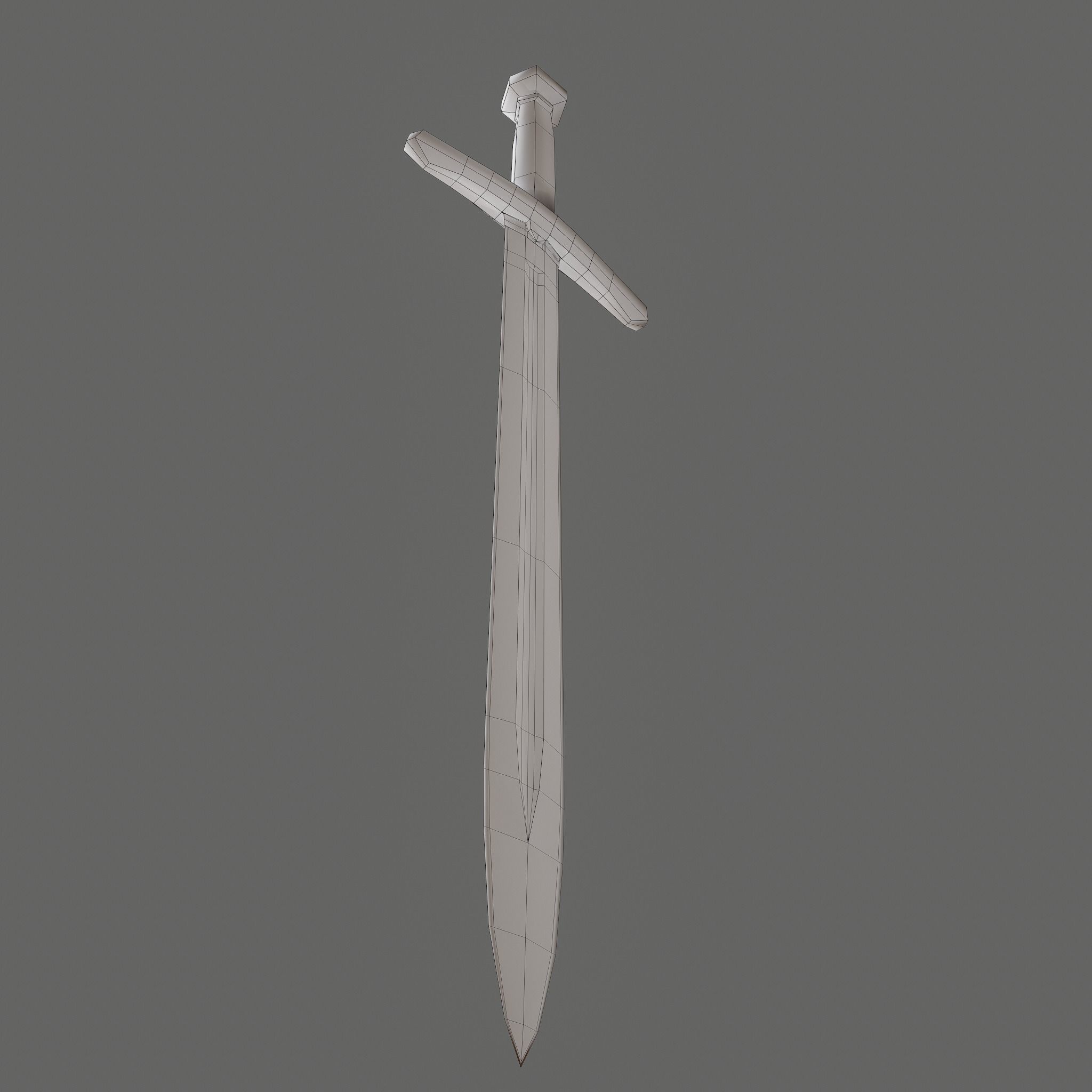 Worn Sword Free low-poly 3D model_40