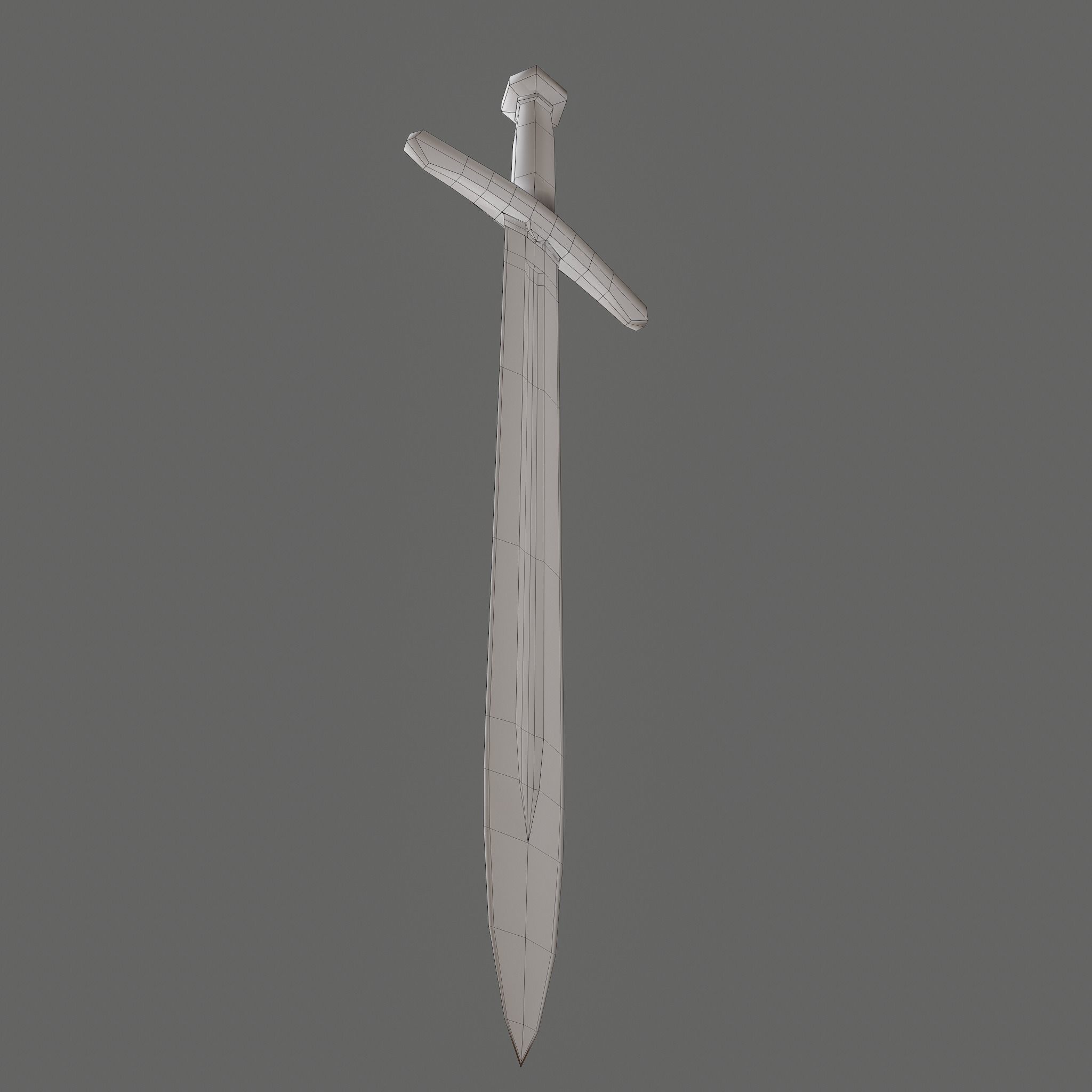 Worn Sword Free low-poly 3D model_35