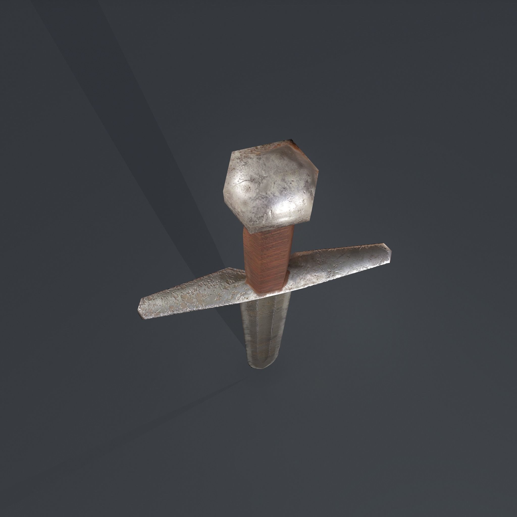 Worn Sword Free low-poly 3D model_12