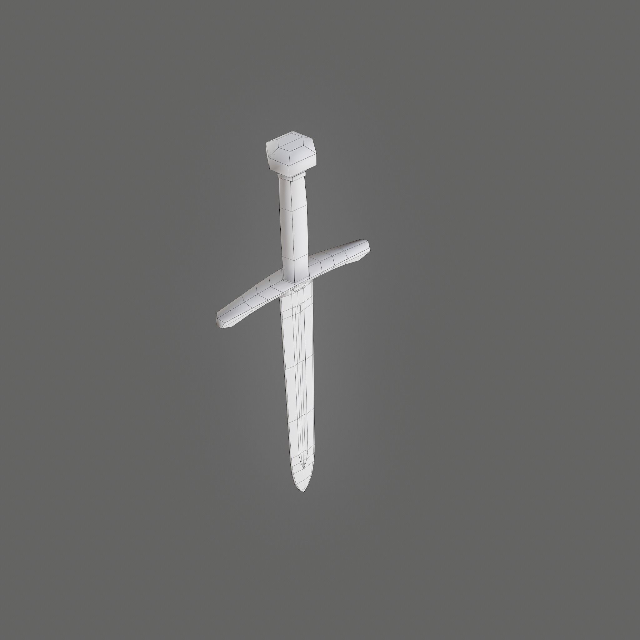 Worn Sword Free low-poly 3D model_60