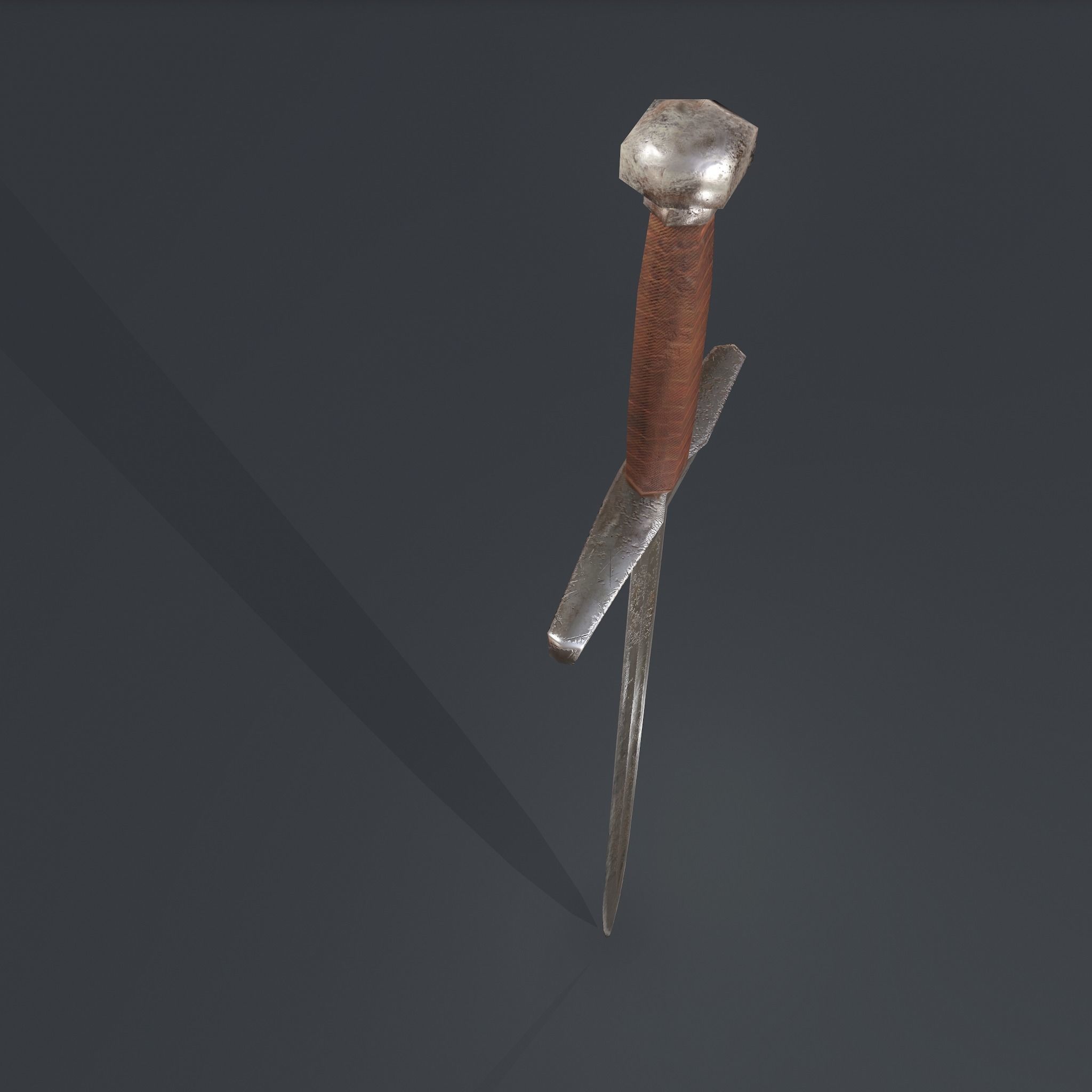 Worn Sword Free low-poly 3D model_17