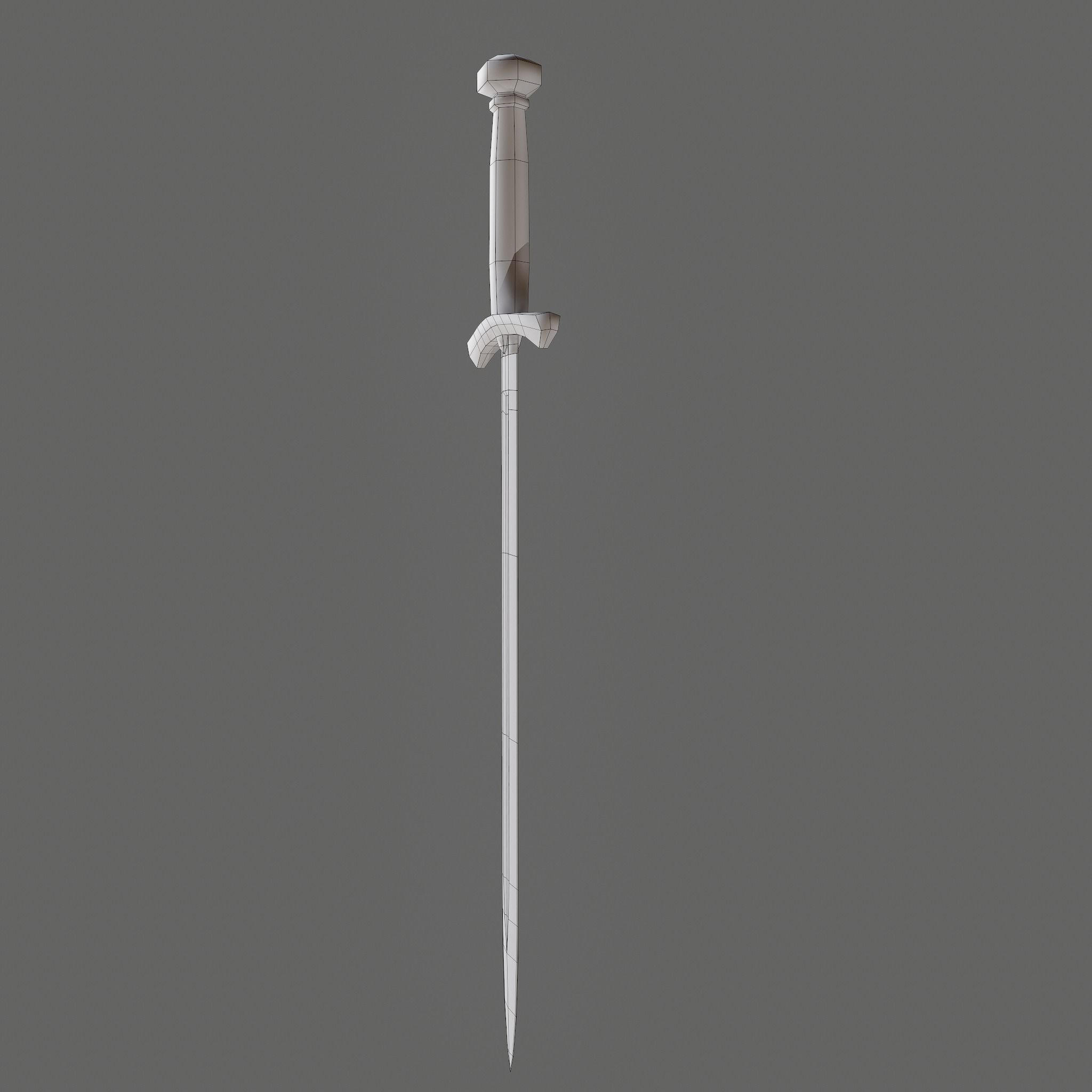 Worn Sword Free low-poly 3D model_47