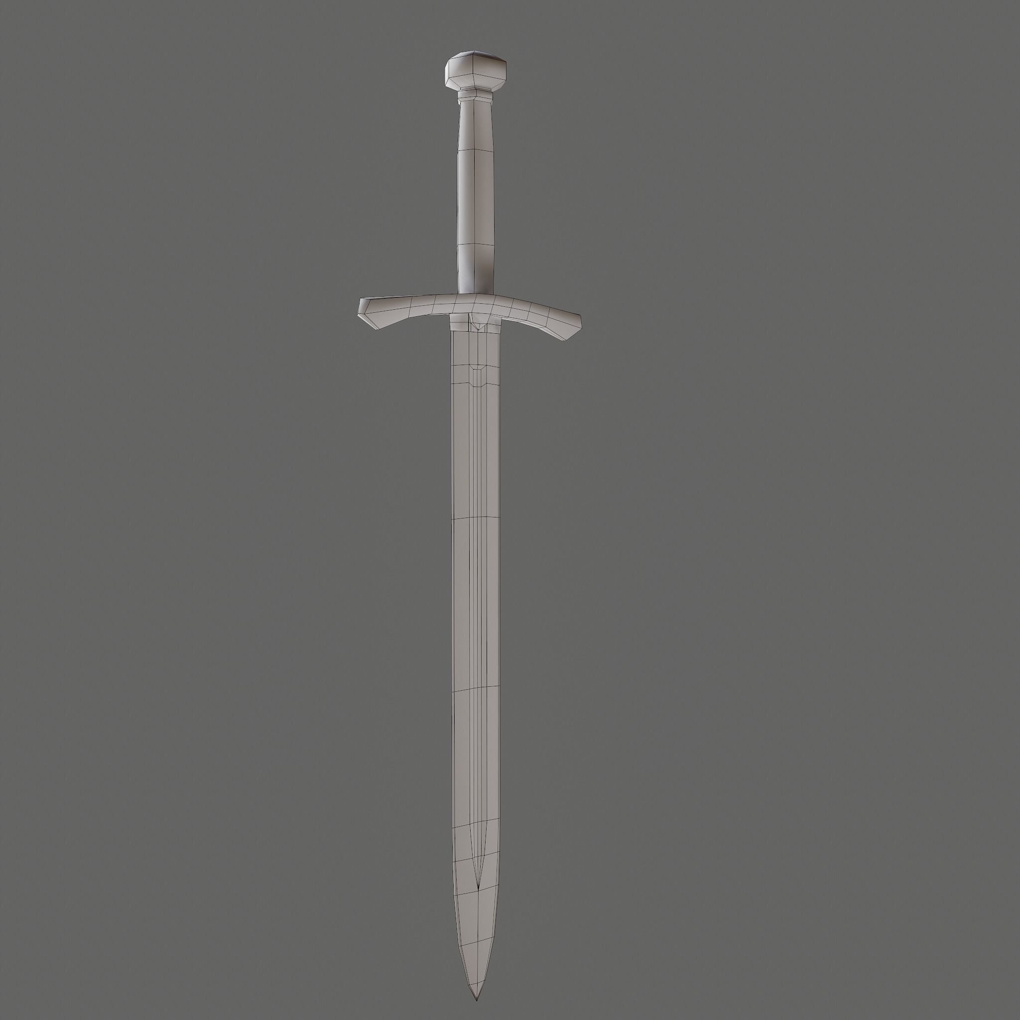 Worn Sword Free low-poly 3D model_45