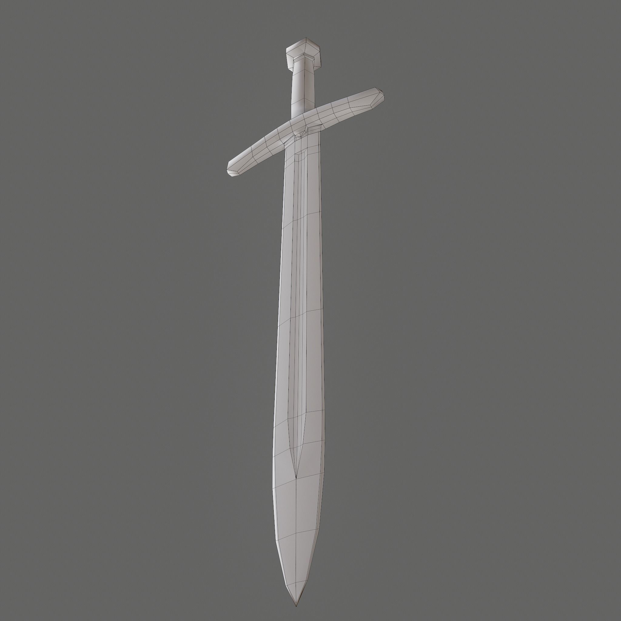 Worn Sword Free low-poly 3D model_38