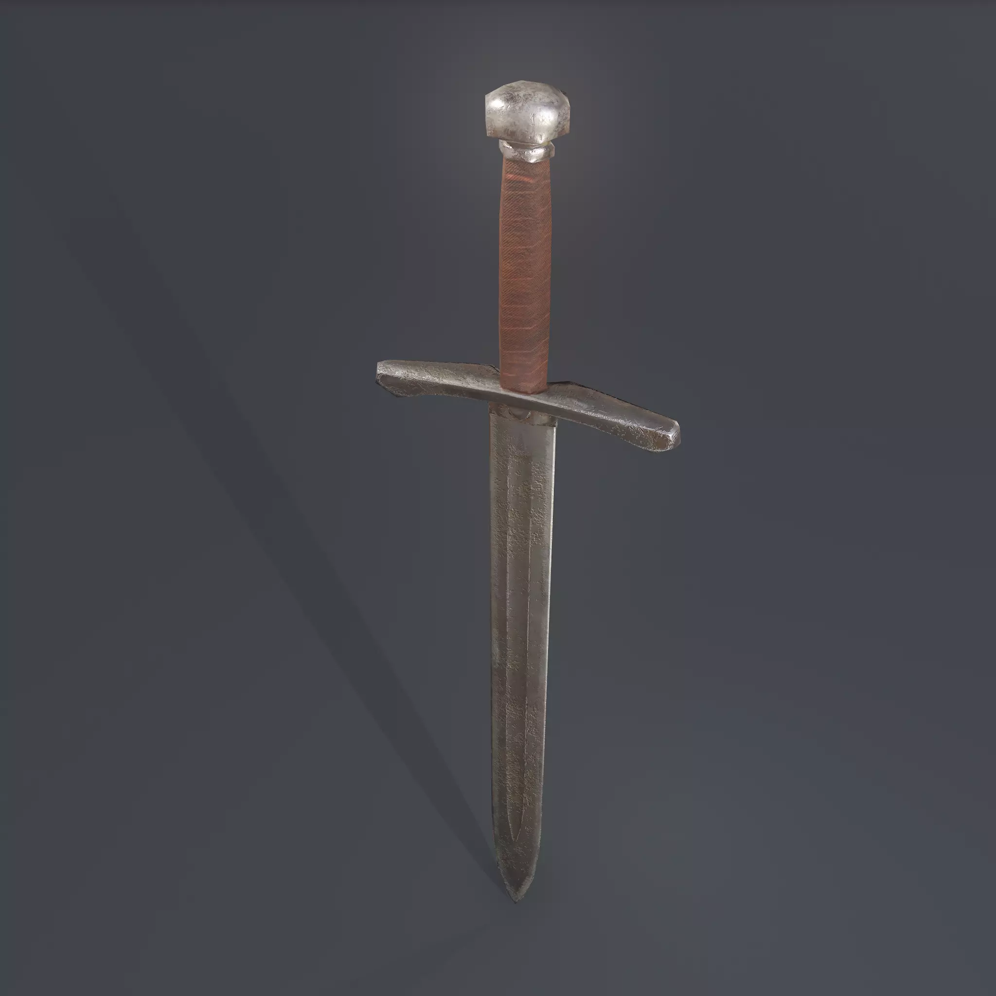 Worn Sword Free low-poly 3D model_0