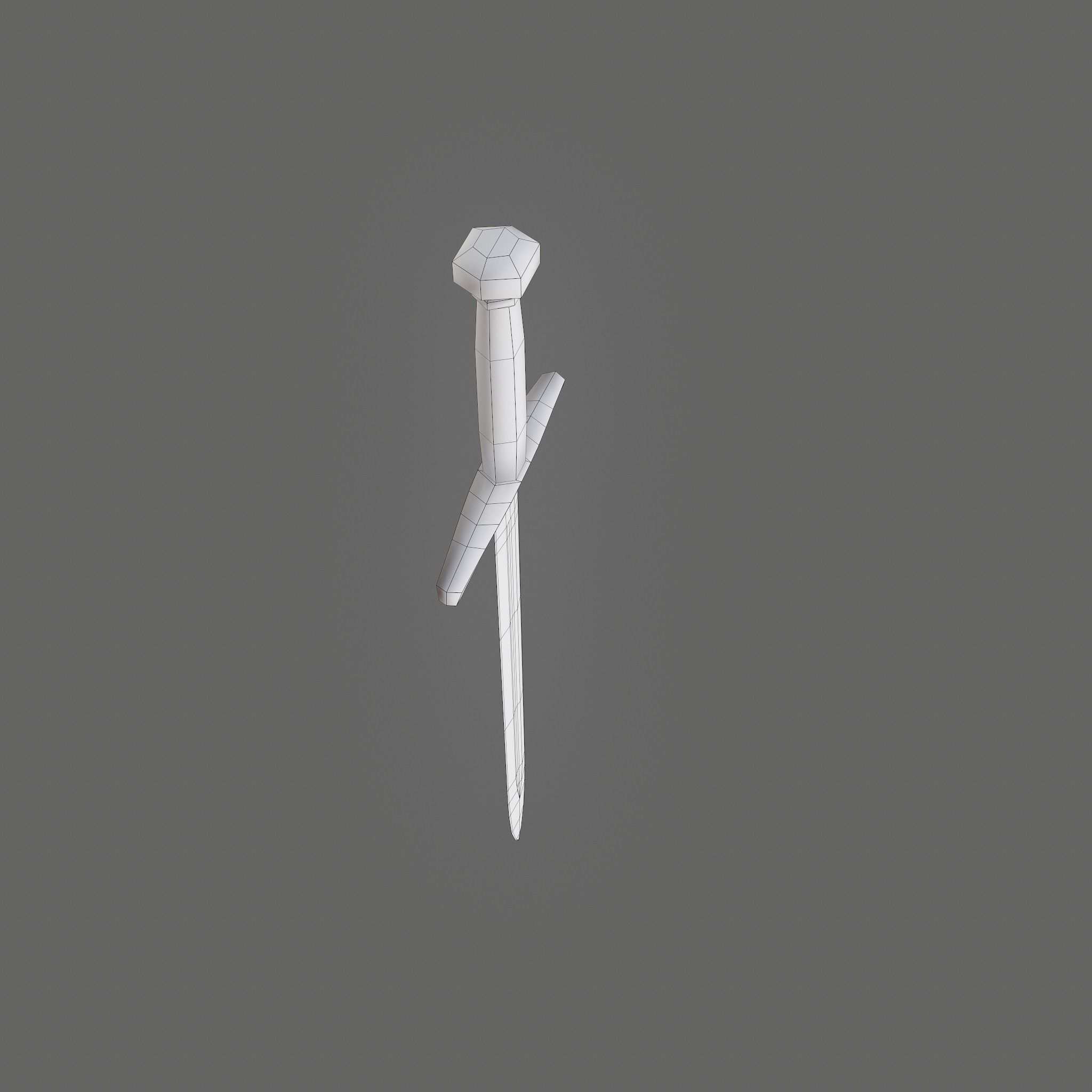 Worn Sword Free low-poly 3D model_61