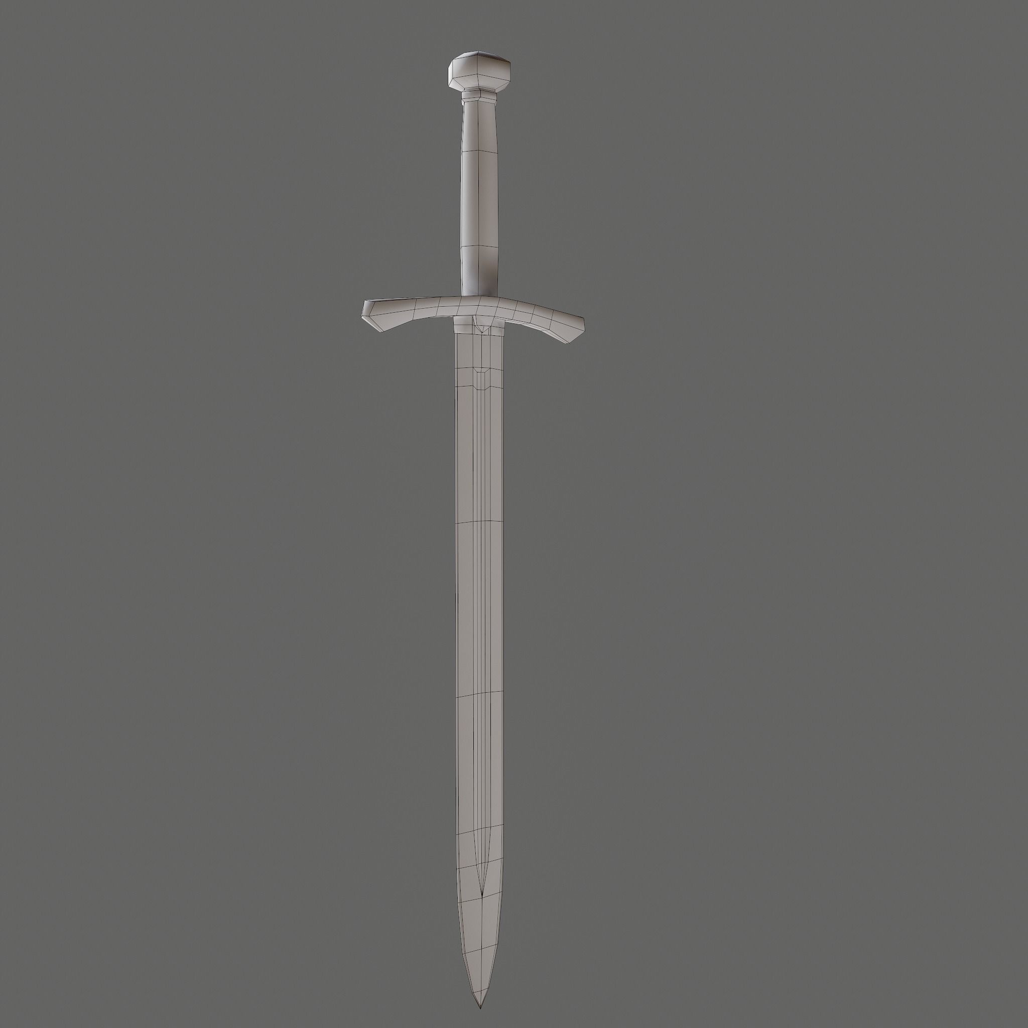 Worn Sword Free low-poly 3D model_50