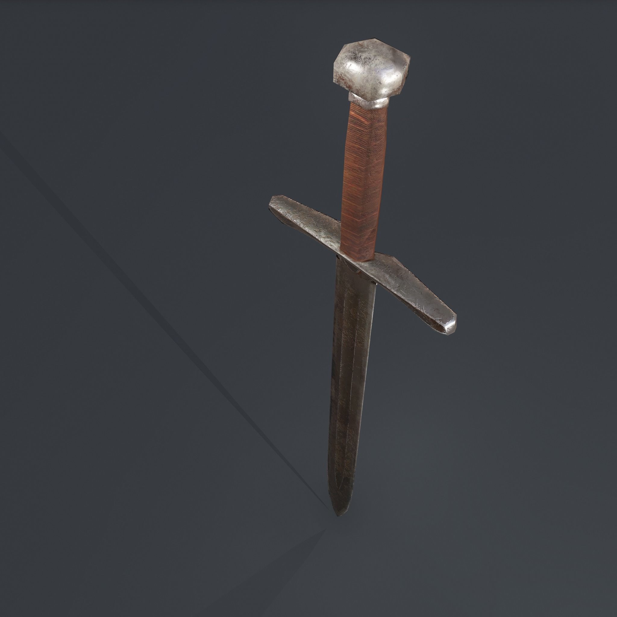 Worn Sword Free low-poly 3D model_19