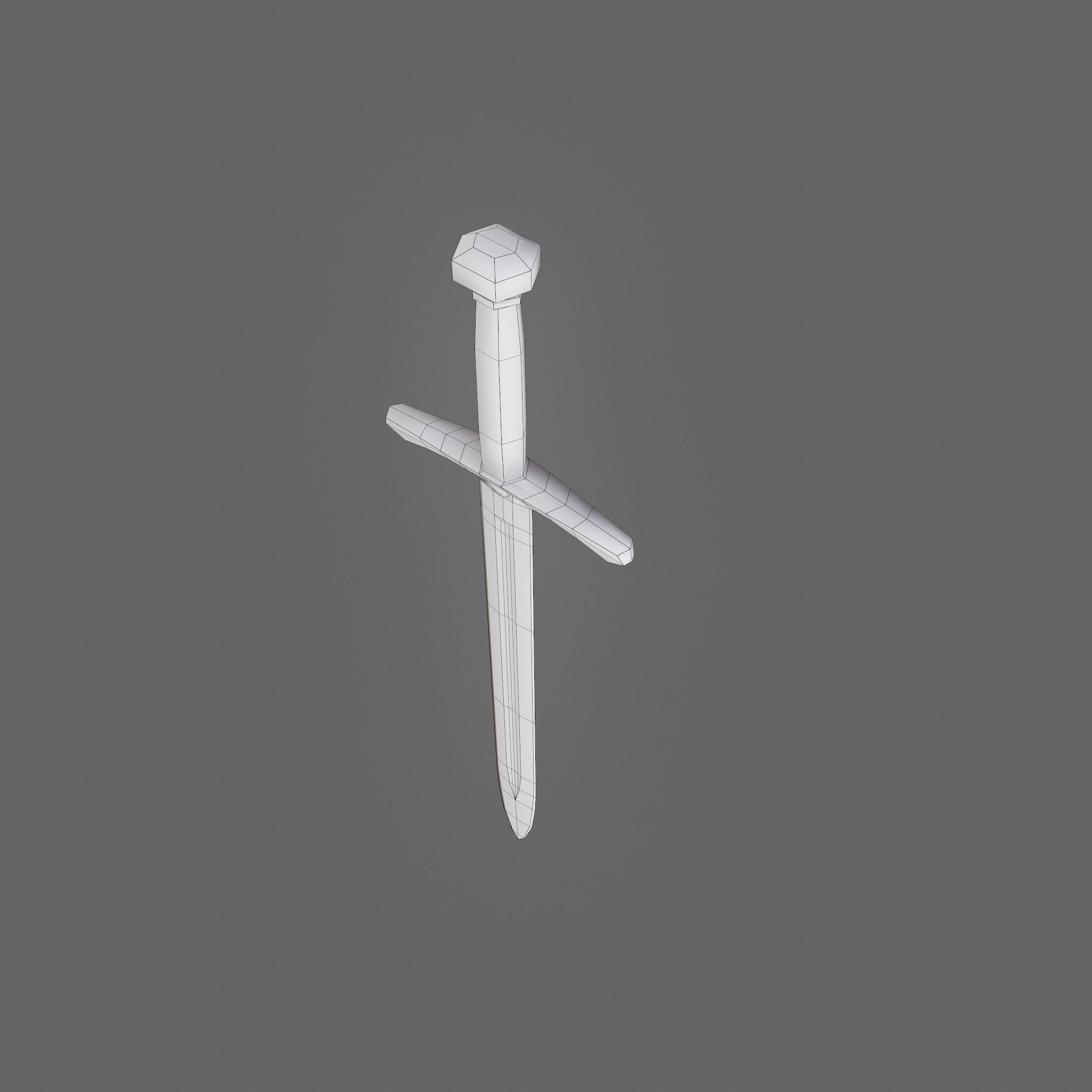 Worn Sword Free low-poly 3D model_58