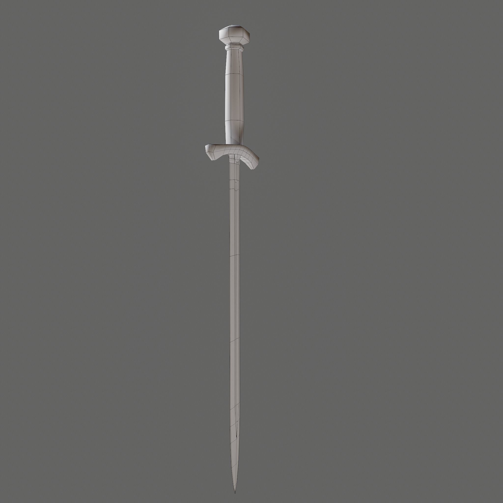 Worn Sword Free low-poly 3D model_46