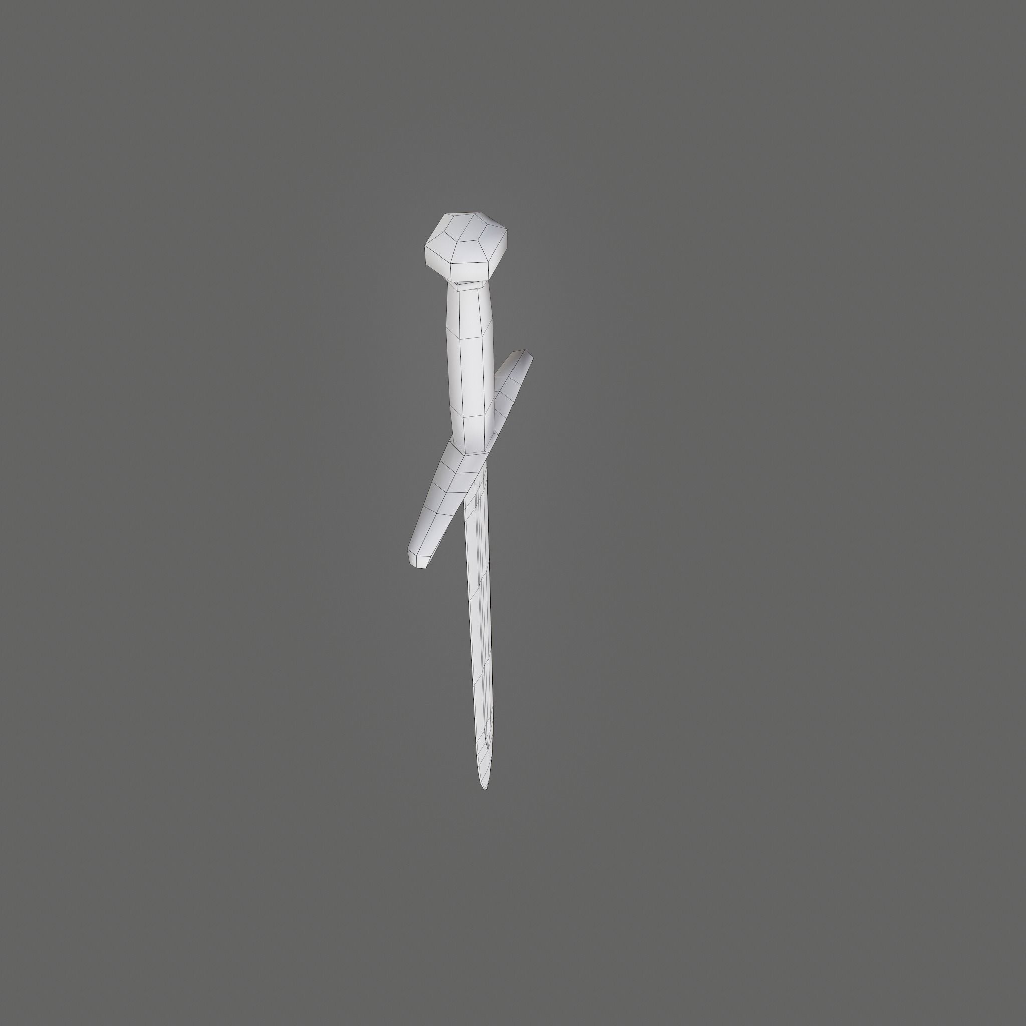 Worn Sword Free low-poly 3D model_56